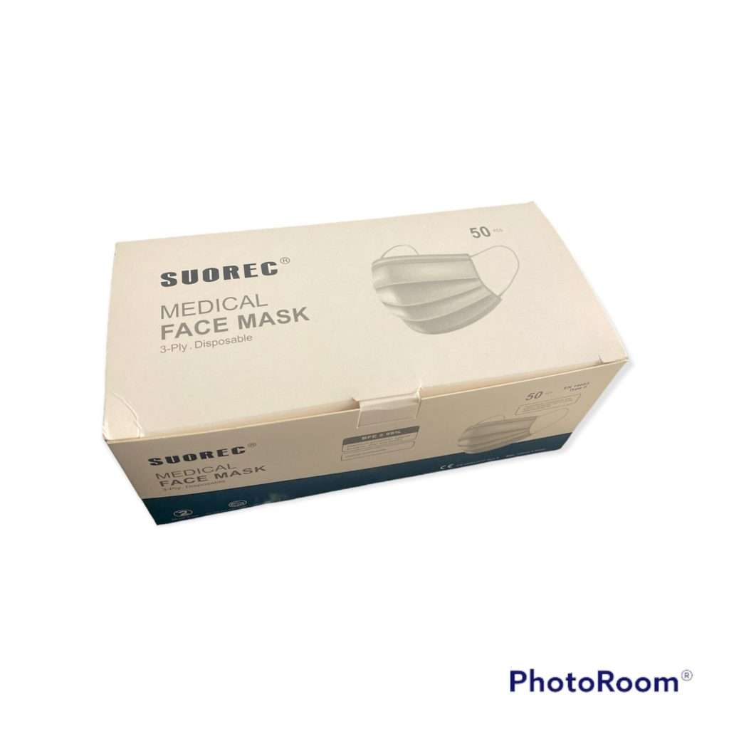 3-Ply Disposable Medical Grade Face Masks (50pk)