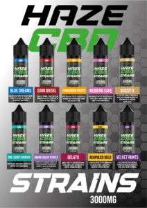HAZE STRAINS flavour card