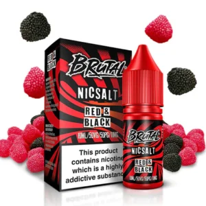red black brutal nic salt 10ml just juice large