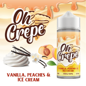 OH CREPE vanilla peaches ICE cream 1