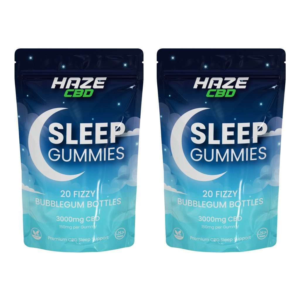 Haze CBD Sleep Night Gummy 3000mg - Fizzy Bubblegum Bottle