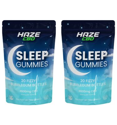 Haze CBD Sleep Night Gummy 3000mg - Fizzy Bubblegum Bottle