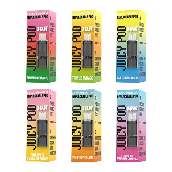 Juicy Pod Novamax 10K Prefilled Pods (pack of 10)